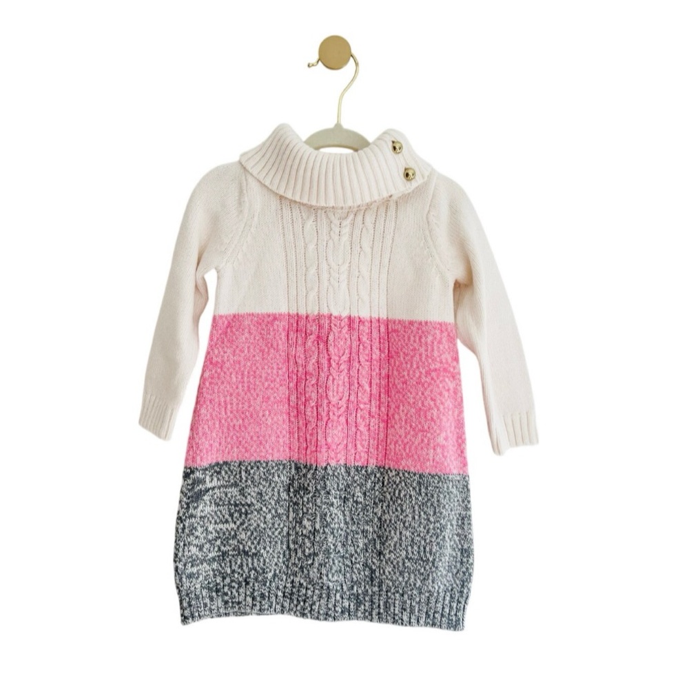 (NWT) Janie and Jack Color Block Sweater Dress / Baby Girl 12 - 18 Months